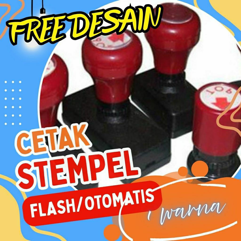Jual Cetak Stempel Custom Flash Stampel Cap Toko Perusahaan Pengesahan ...