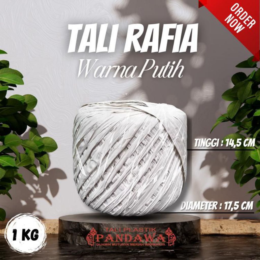 Jual Pandawa Tali Rafia 1kg Warna Putih Spesifikasi Tinggi 14,5cm ...
