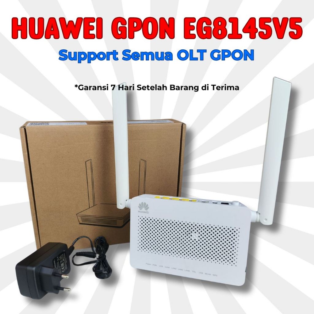 Jual HUAWEI GPON EG8145V5 SUPPORT SEMUA OLT GPON NEW POSTEL | Shopee ...