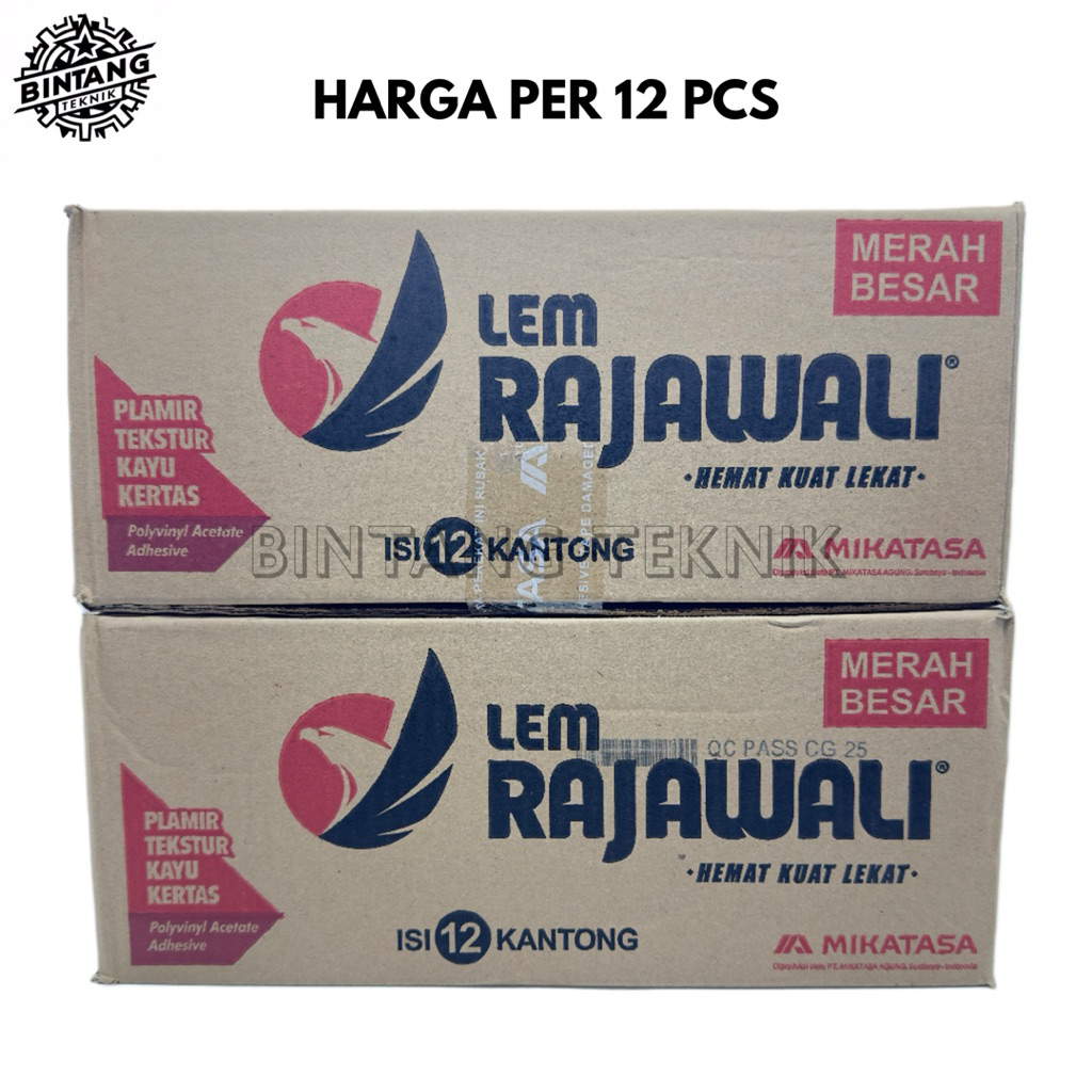 Jual LEM PUTIH RAJAWALI 1 DUS ISI 12PCS / LEM RAWALI 850GR1 DUS [12 PCS ...