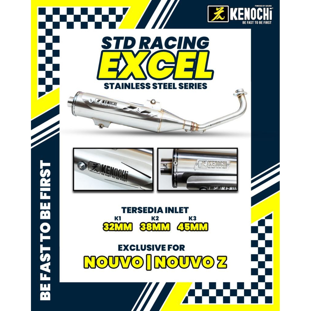 Jual Knalpot Standar Racing KENOCHI type EXCEL SS for NOUVO | Shopee ...