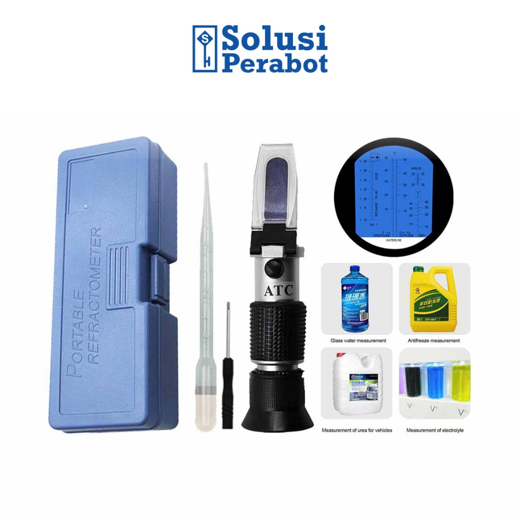 Jual SP Refractometer Urea Glycol Ethylene Propylene Baterai AH84 ...
