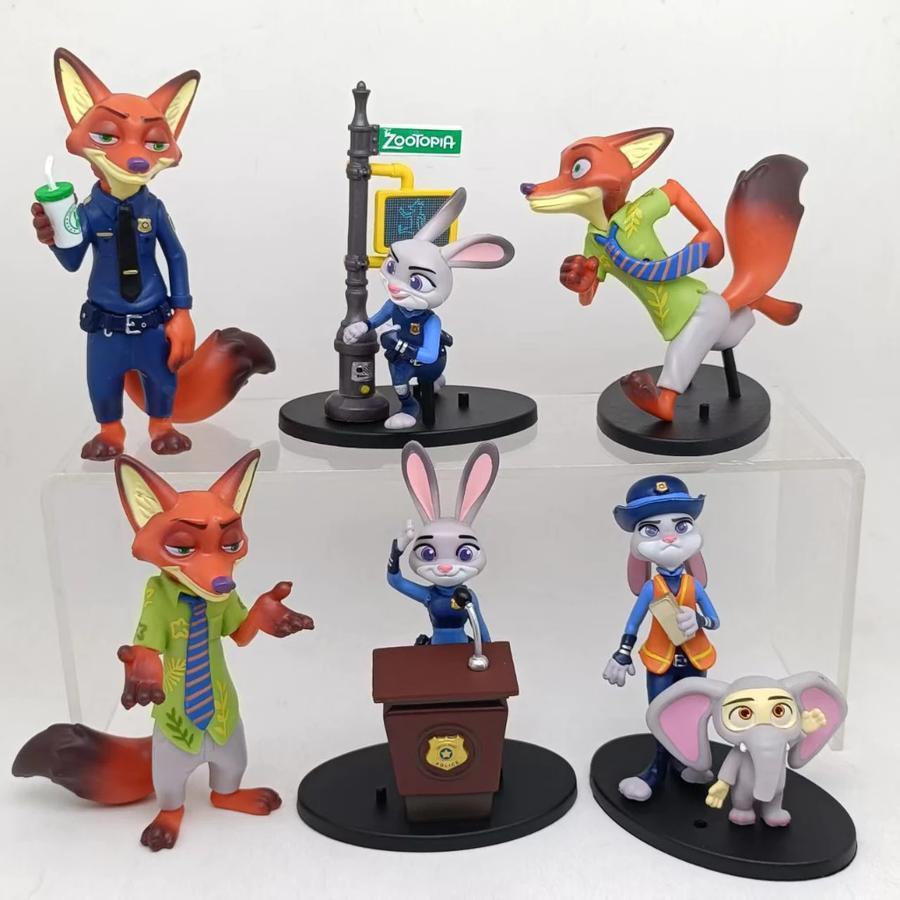 Jual Figure set ZOOTOPIA Judy Hopps Nick Wilde Series Set isi 7 pcs ...