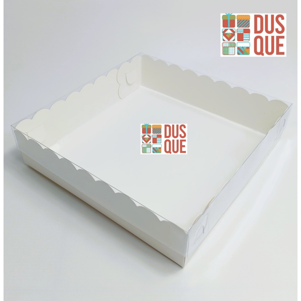 Jual Dus Kotak Kue Ivory Laminasi Putih Polos 20x20x5cm Laminasi Ivory ...