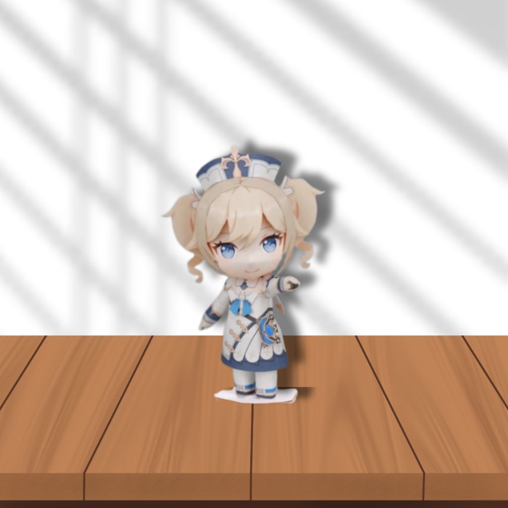 Jual Papercraft Barbara Genshin Impact | Cetak Kertas Briefcard A4 ...