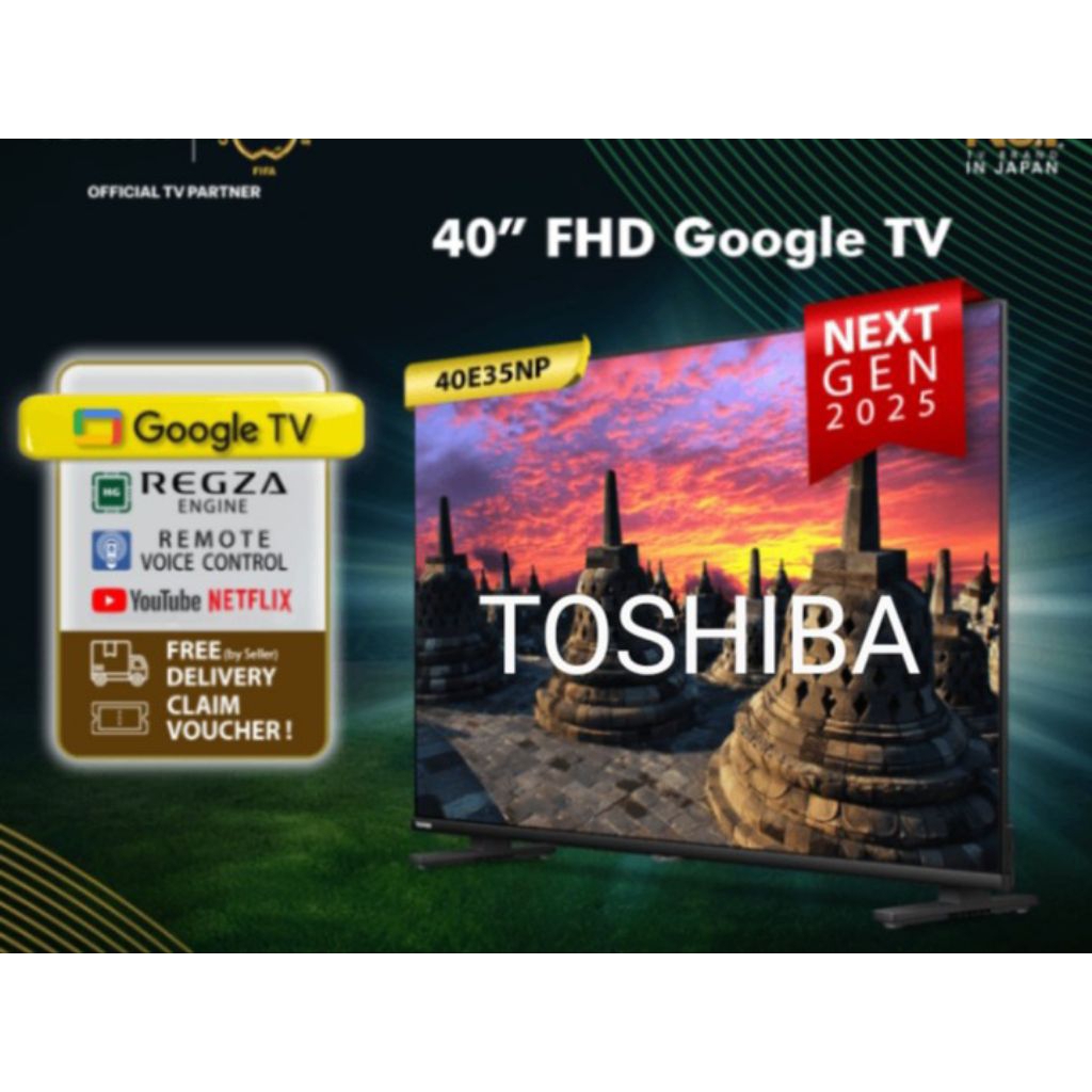 Jual TOSHIBA 40 INCH ANDROID G00GLE TV 40E35NP TERBARU GARANSI RESMI ...