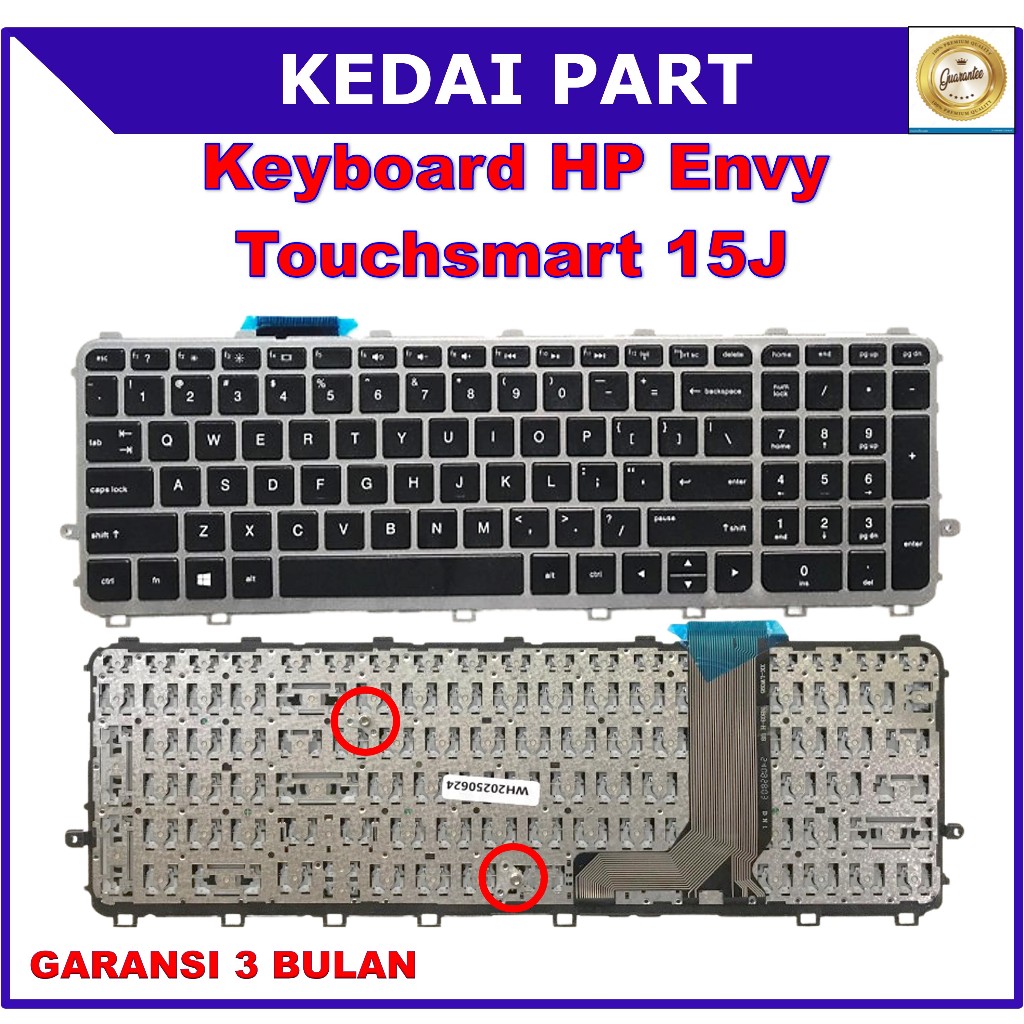 Jual Keyboard HP Envy Touchsmart 15j 15-J 15-j100 15t-J000 15t-j100 15z ...