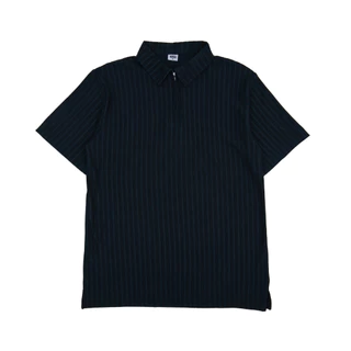 M231 Kemeja Pria Polo Halfzip Pendek Hitam 1192B