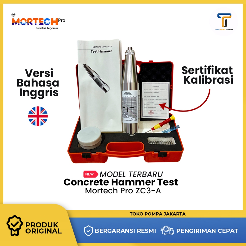 Jual Concrete Hammer Test ZC3-A Tester Beton ZC3A Rebound Portable ZC ...