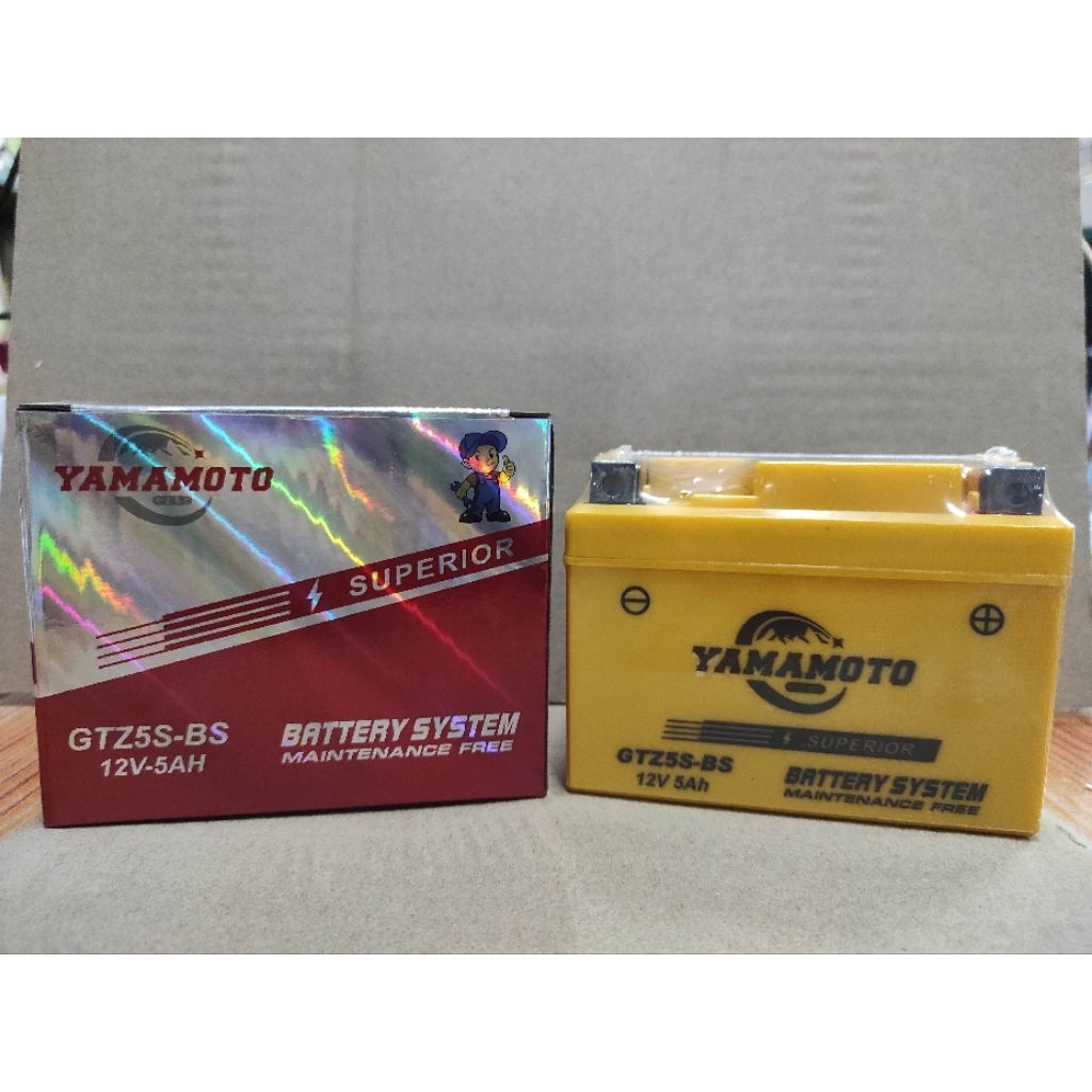 AKI SEPEDA MOTOR YAMAMOTO 5AH  / Gtz5 / Ytz5 beat, vario, mio soul, mio j