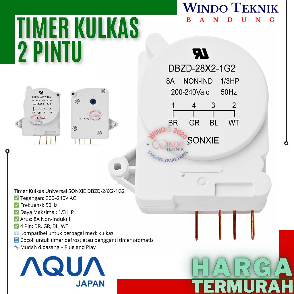 Jual TIMER KULKAS AQUA SONXIE | DEFROST KULKAS AQUA | TIMER KULKAS DBZD ...