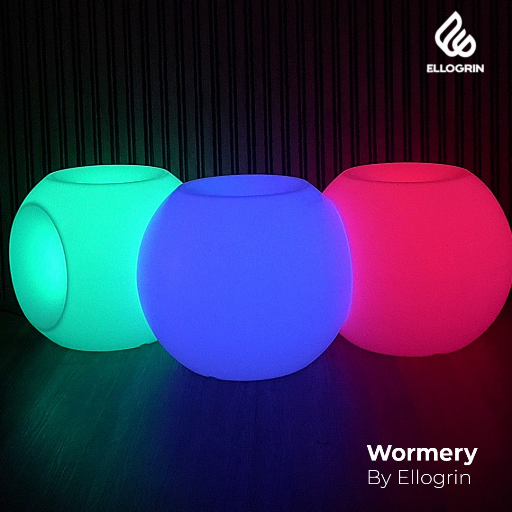 Jual Kursi Taman Modular Glow RGB LED Wormery Ellogrin | Furniture ...