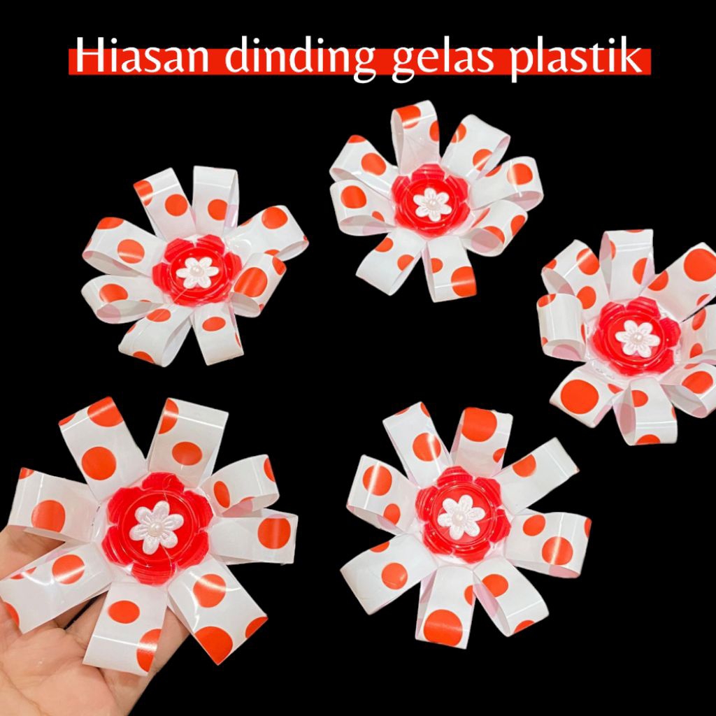 Prakarya Hiasan Dinding dari gelas plastik harga satuan