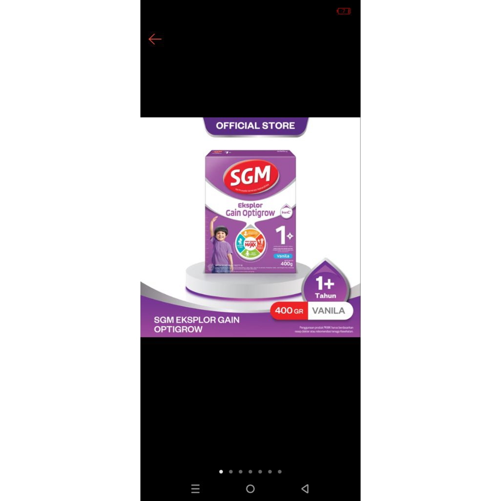 Jual sgm optigrow 1+ 400gr | Shopee Indonesia