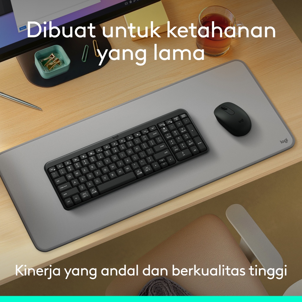 Logitech K250 Bluetooth Keyboard dengan Tombol angka, Konektivitas yang Mudah, Keyboard Nirkabel Ringkas yang dibuat dengan Plastik Daur Ulang, Tahan  (4)