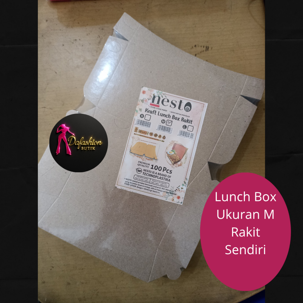Jual Lunch Box Ukuran M & L Rakit Sendiri 100 Pcs | Shopee Indonesia