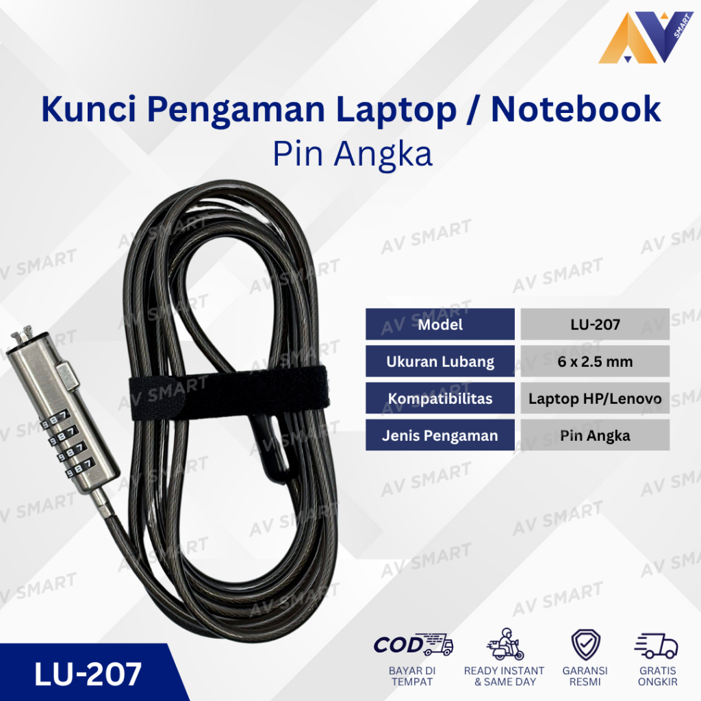 Jual Kunci Pengaman HP Lenovo Laptop / Notebook 6 x 2.5 mm 1.8 Meter ...