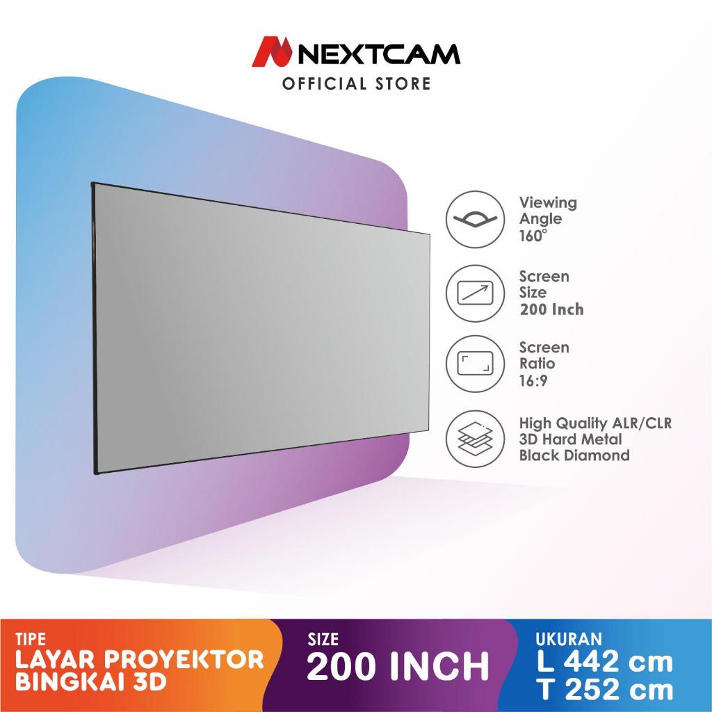 Jual Nextcam Screen Projector 200inchi Frame / Layar Proyektor 200inchi ...