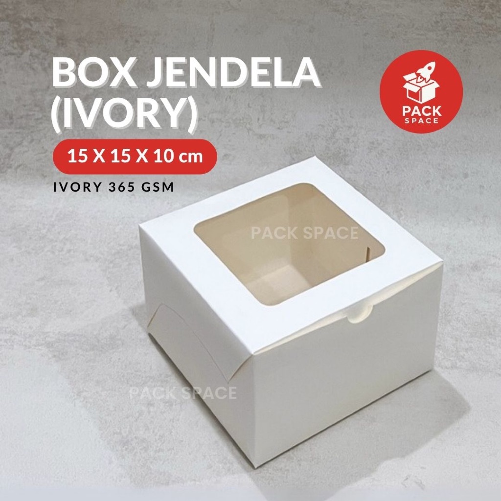 Jual Box Ivory Putih Laminasi Jendela Untuk Kotak Brownies Kue Roti ...