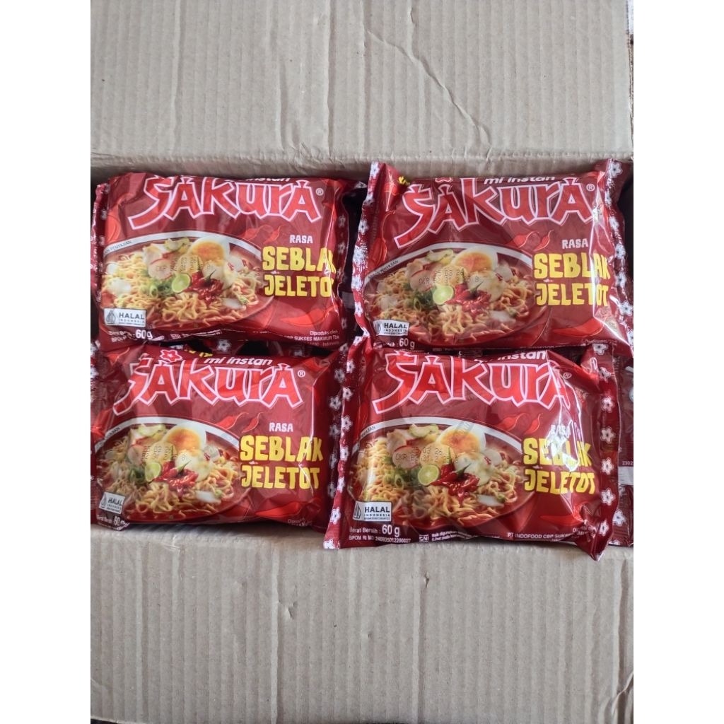 Jual mie sakura rasa seblak jeletot 60 gram / paket isi 5 pcs | Shopee ...