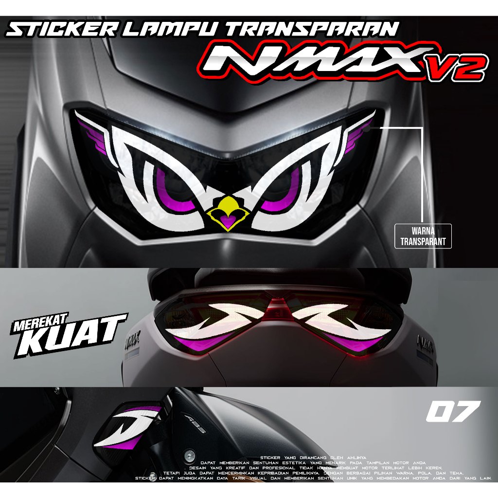 Jual 07 STICKER AESTHETIC LAMPU TRANSPARAN NMAX V2 | Shopee Indonesia