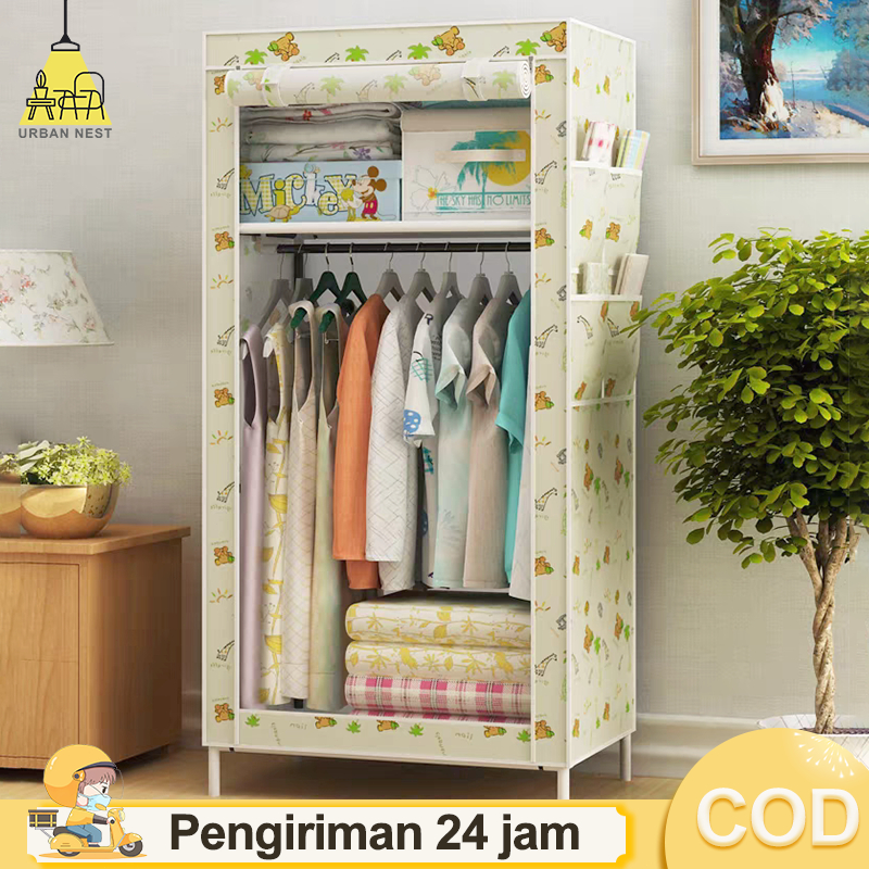 Jual COD Lemari Pakalan Rak Susun Serbaguna Lemari Resleting Lemari ...