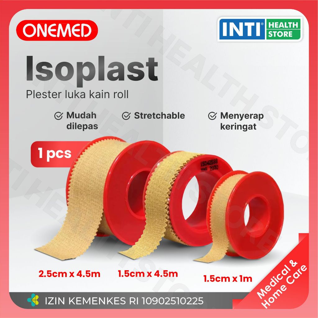 Jual Onemed | Plester Rol ISOPLAST 1,25 CM x 1 M Onemed | Plester Kain ...