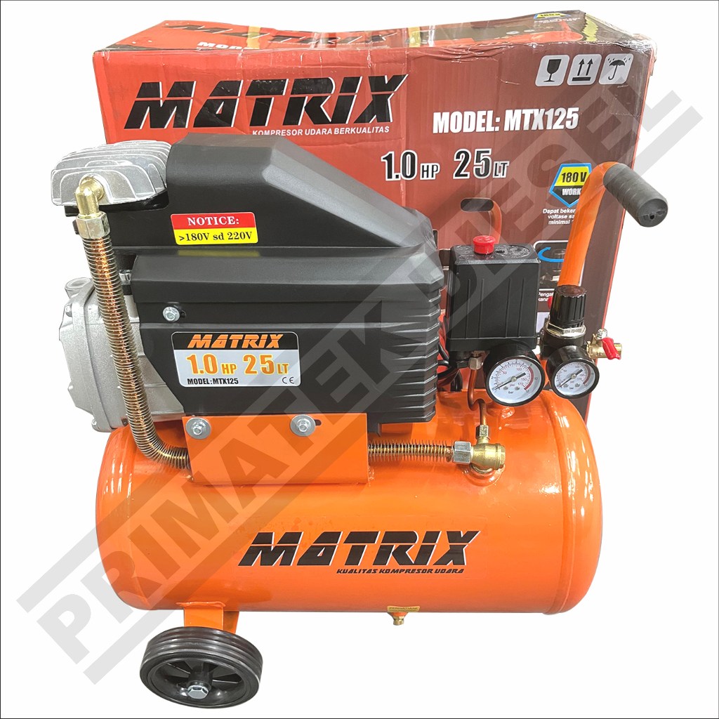 Jual (MATRIX MTX-125) Mesin Kompresor MATRIX 25L 1HP MTX125 / Air ...