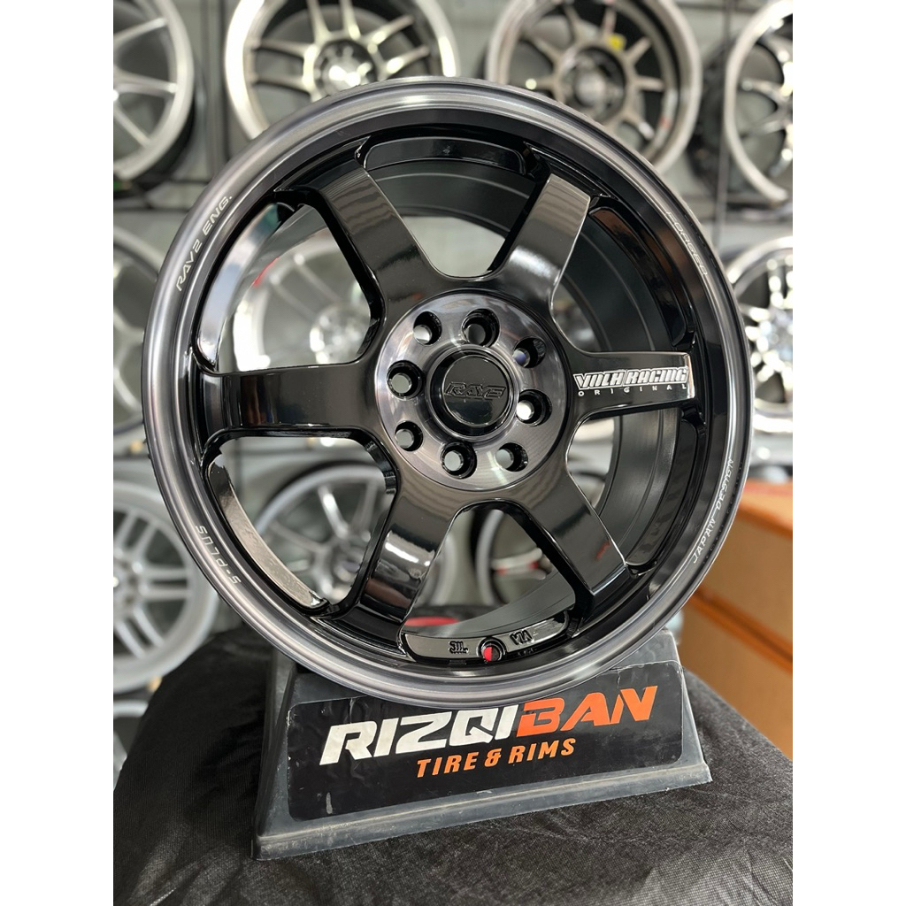 Jual velg te37 r16 black glossy lebar 7 et 42 kondisi baru | Shopee ...