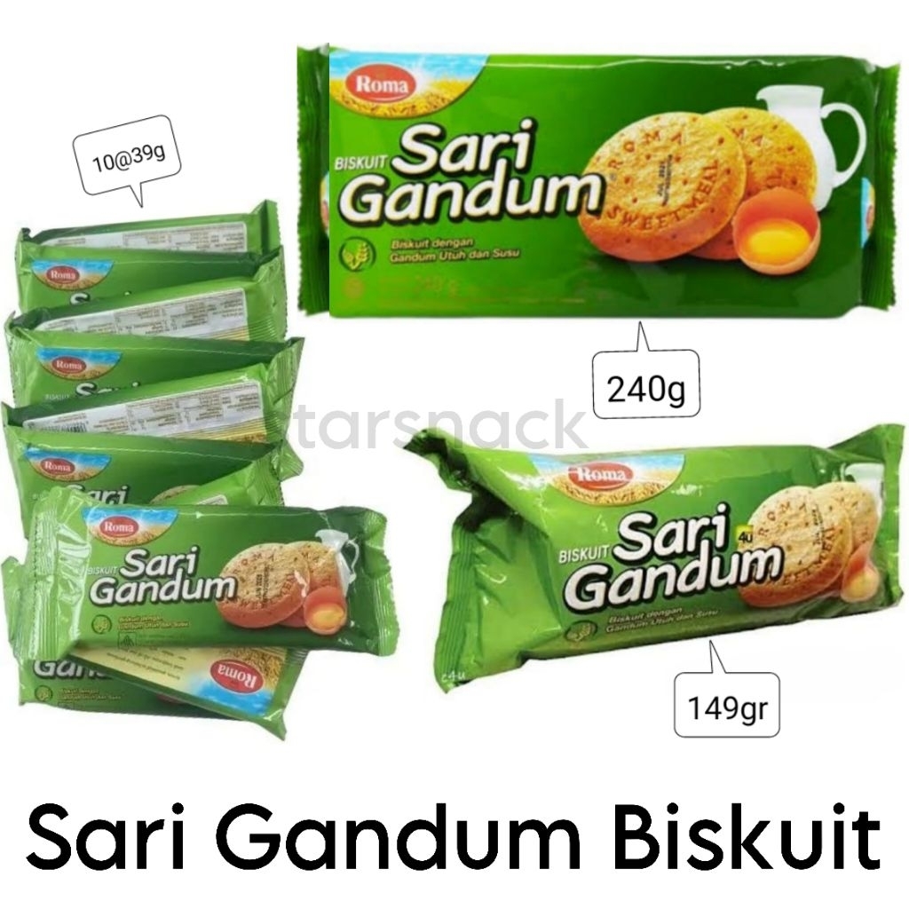Jual Roma Sari Gandum biskuit renteng roll 149gr Family 240 Gr | Shopee ...