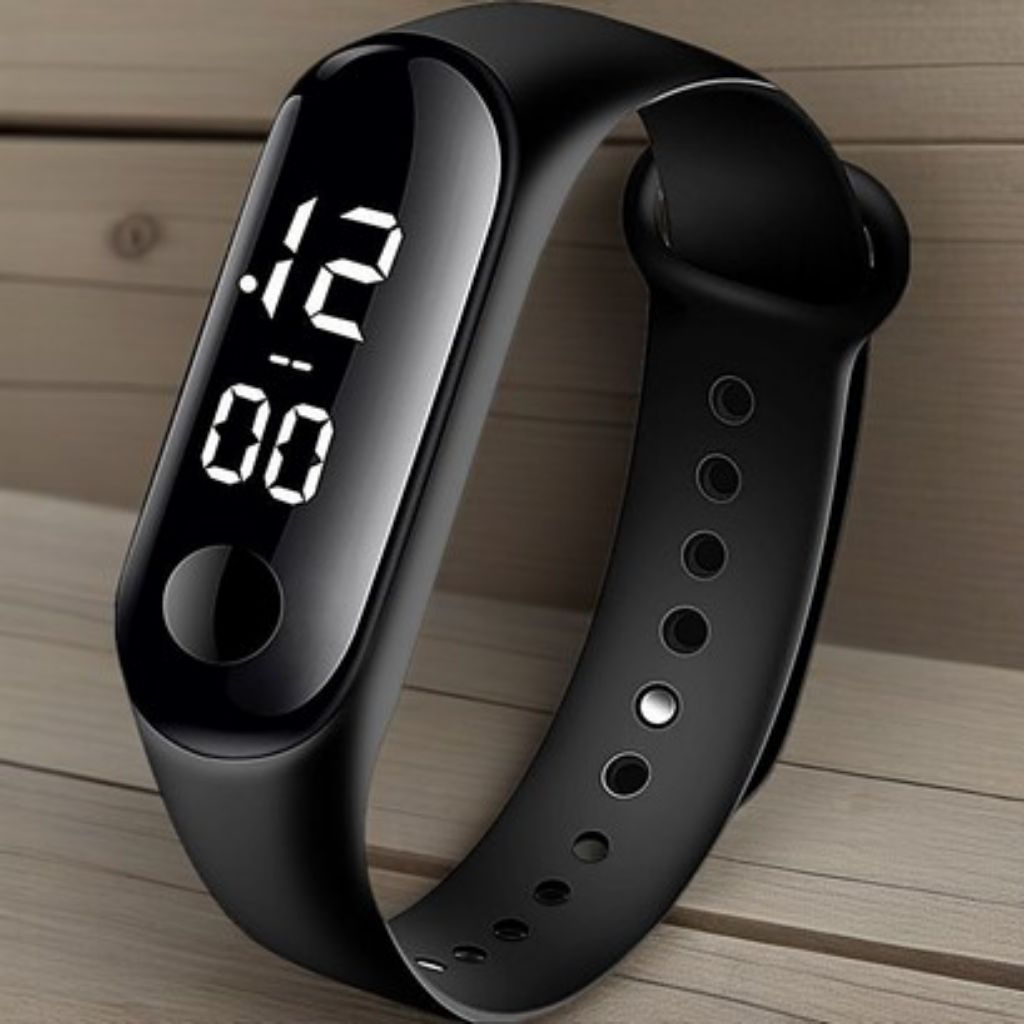 Jual JAM TANGAN LED DIGITAL SENTUH ANTI AIR SPORT PRIA WANITA TALI ...