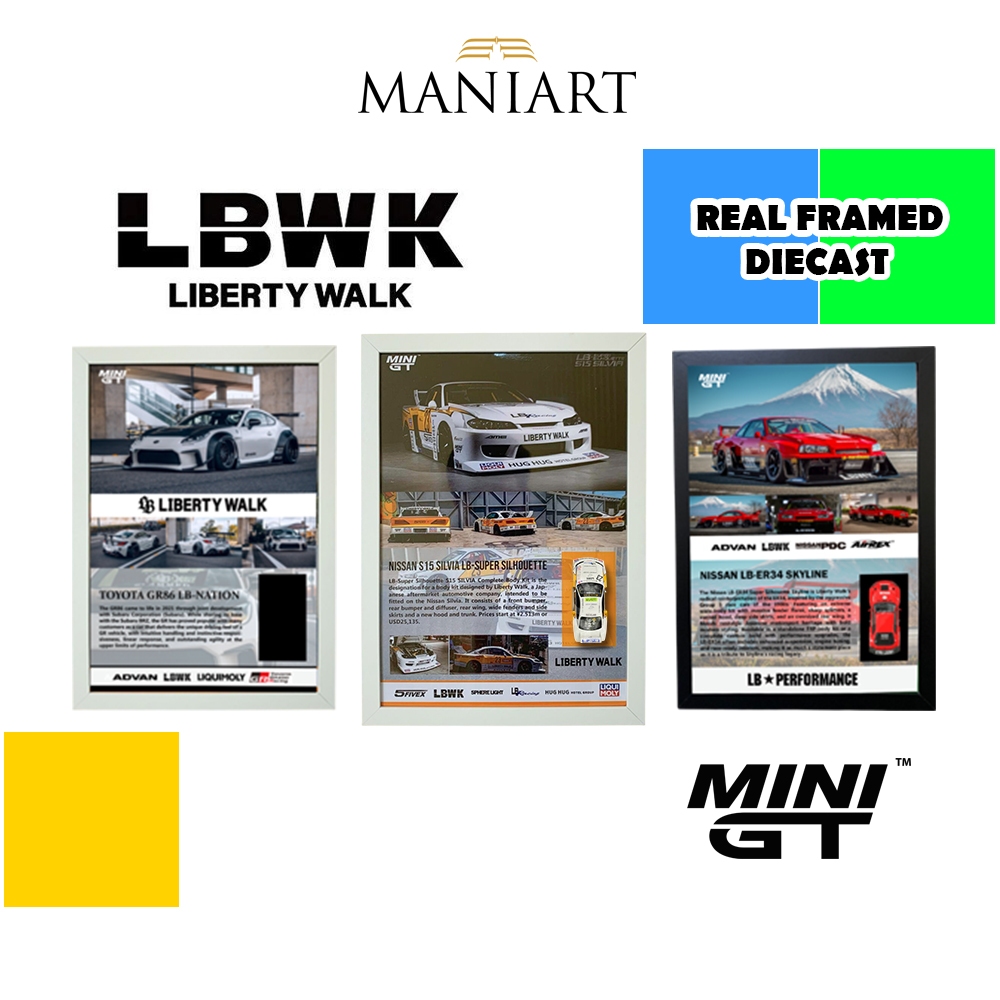 Jual LBWK Mini GT Poster Frame with Figure Car | Shopee Indonesia