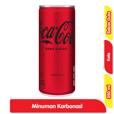 Jual Coca-Cola Zero Sugar Minuman Soda Rasa Kola Bebas Gula Kaleng 250 ...