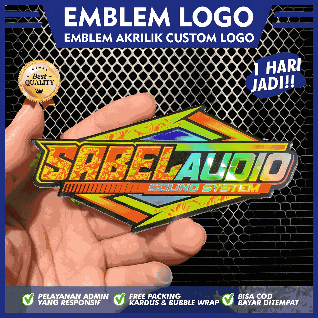 Jual EMBLEM LOGO SOUND SYSTEM AKRILIK UV TIMBUL CUSTOM EMBLEM LOGO ...