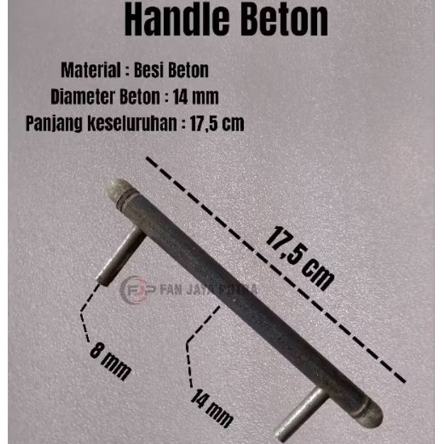 Jual Handle Bubut Pintu Pagar Besi | Handel Beton Bubut Pintu Besi 17,5 ...