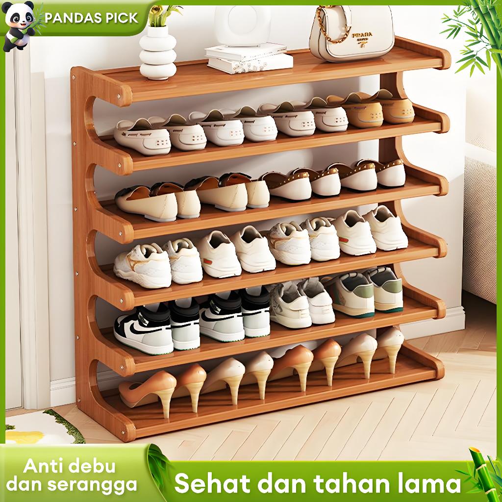 Jual Rak Sepatu Kayu Minimalis/Rak Sepatu Susun/Susun Penyimpanan ...