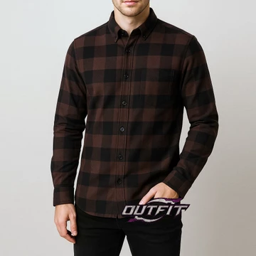 Kemeja Flanel Impor Lengan Panjang Pria Wanita Premium Distro (Outfit Flanel)