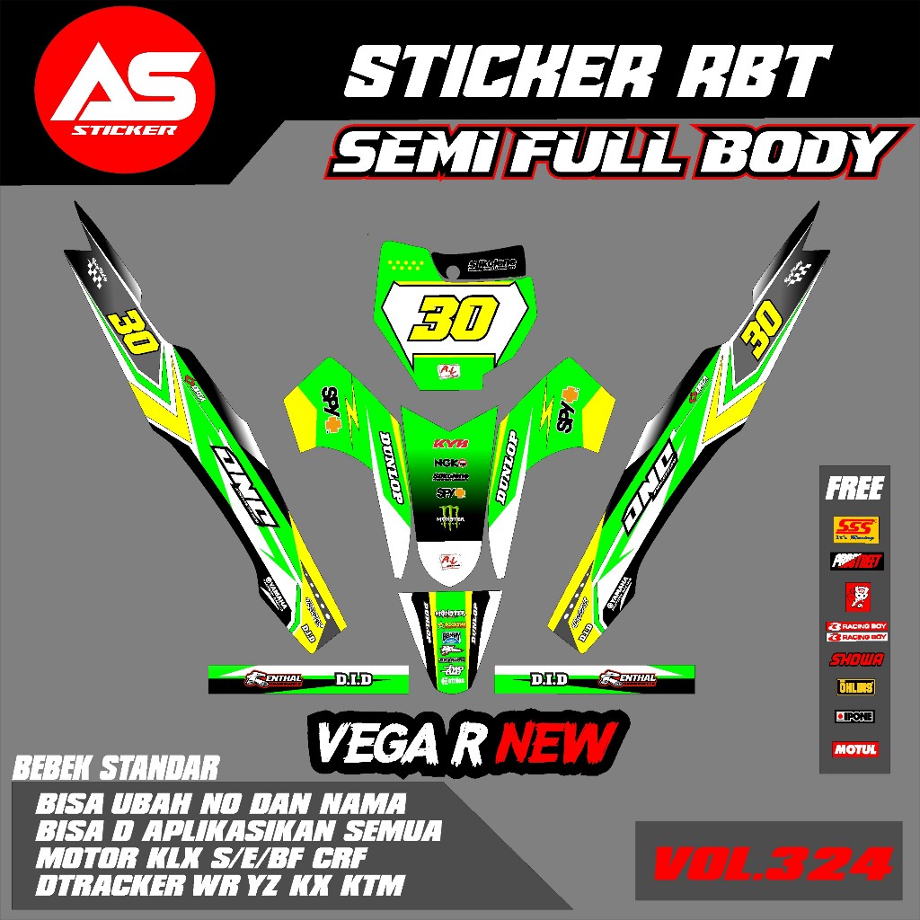 Jual Sticker RBT VEGA R NEW SEMI FULL BODY MOTOR RBT BEBEK MODIF ...