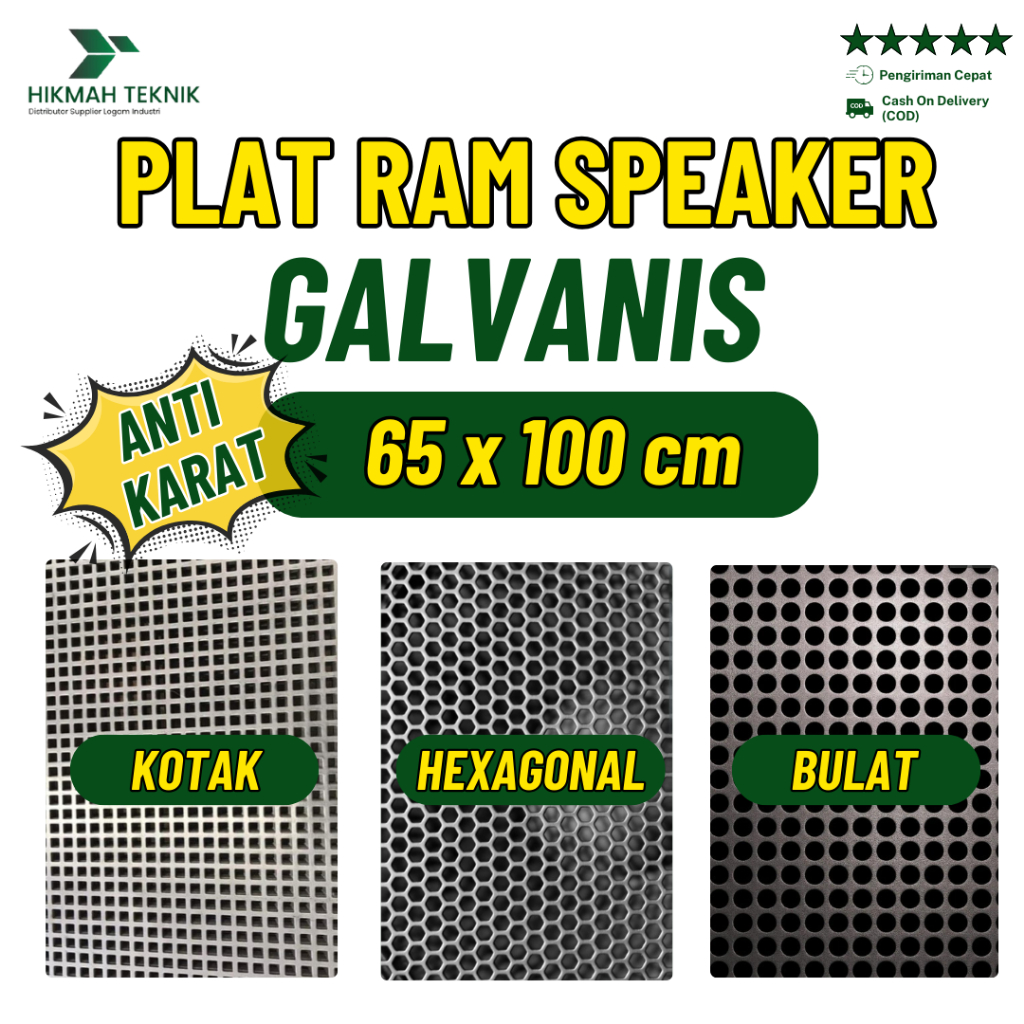 Jual Plat 65 x 100 - Plat Besi Ram Speaker Ram Grill Galvanis Lubang ...