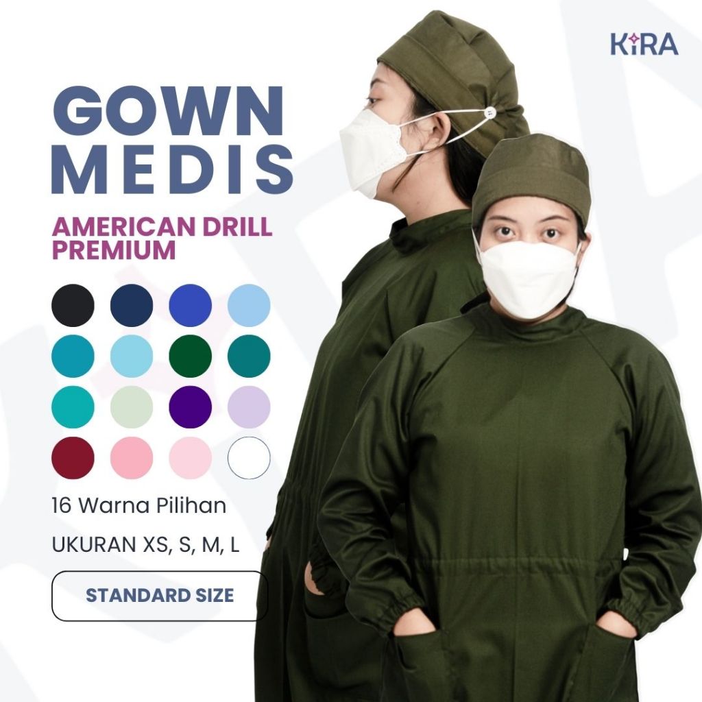 Jual GOWN MEDIS Surgical Gown/Jubah Medis Operasi/Baju Operasi Dokter ...