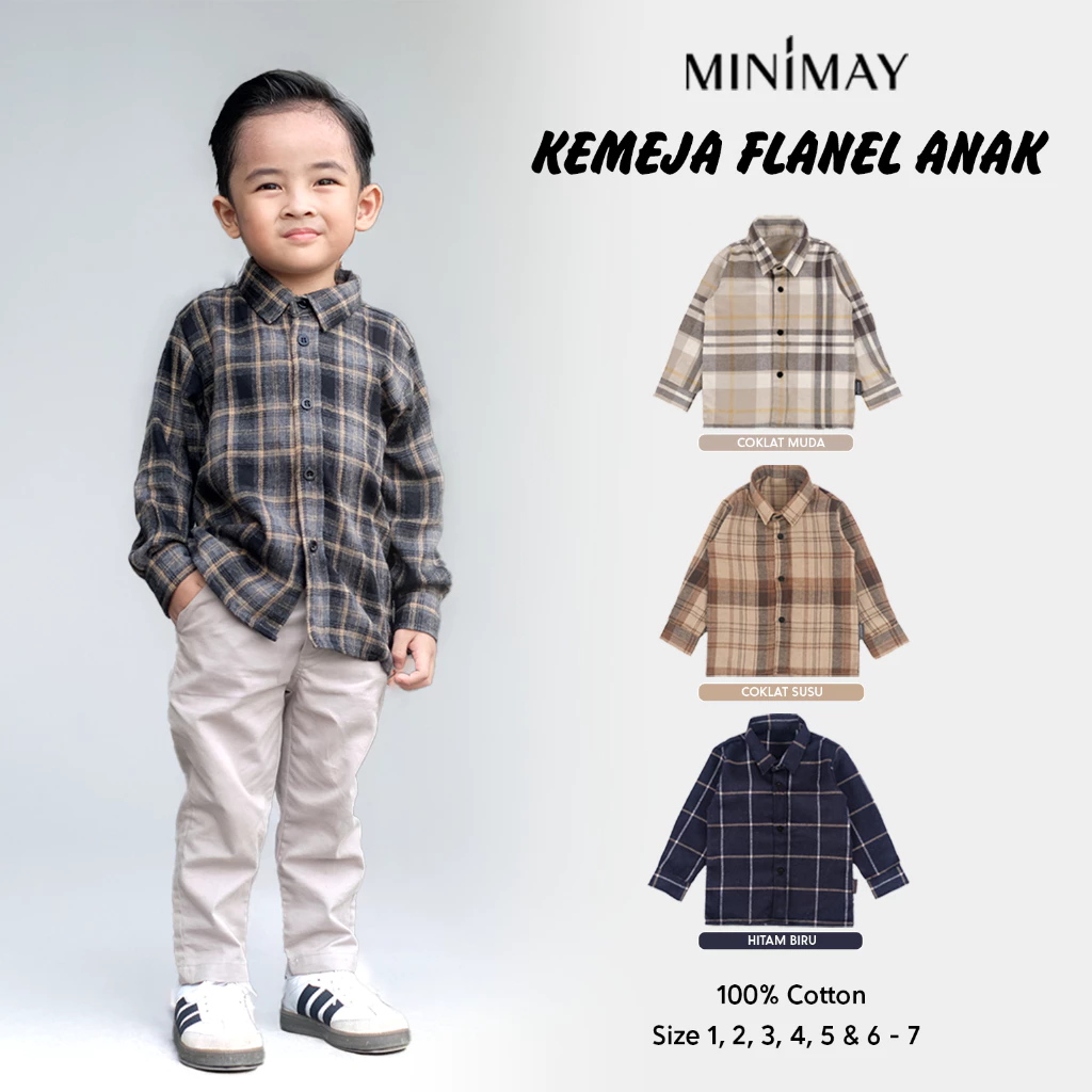 Kemeja Flanel Anak Cotton Minimay