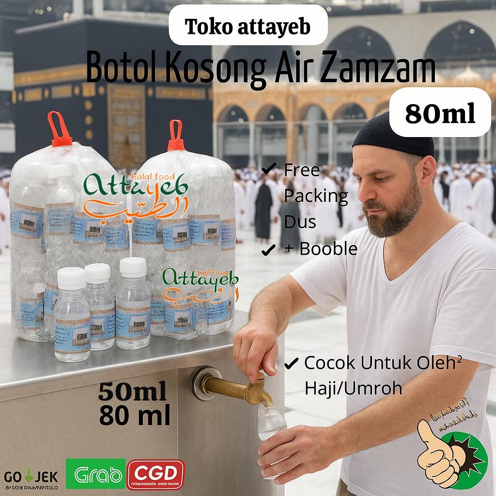 Jual Botol Air Zam Zam Kosong 80 ml isi 25 botol kosong Untuk oleh oleh ...