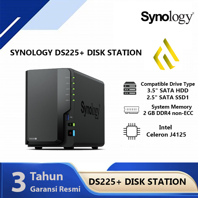 Jual Synology DS225+ DiskStation 2-BAY NAS Server Storage Cloud DS 225 ...
