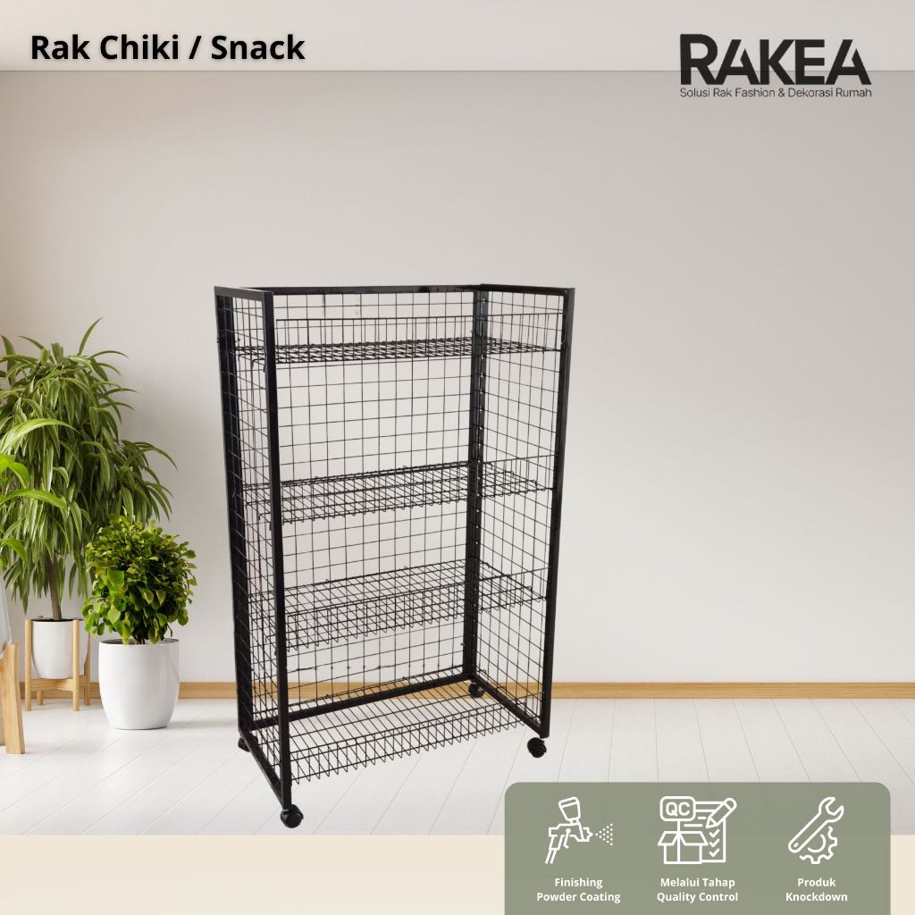Jual RAK CHIKI - (include roda) keranjang chiki , display toko , rak ...