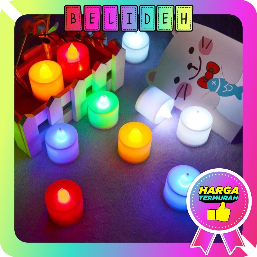 BELIDEH Lilin Led Mini Candle Light Lamp Dekorasi Kamar Tidur Rumah Warna Warni Dekorasi Portable E005