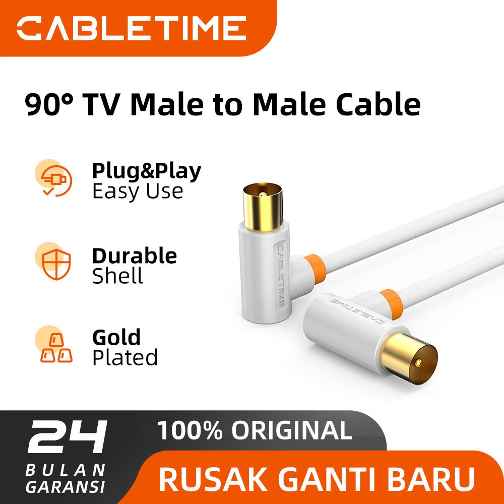 Jual CABLETIME Kabel Antena TV Parabola CCTV Coaxial Cable Male to Male ...