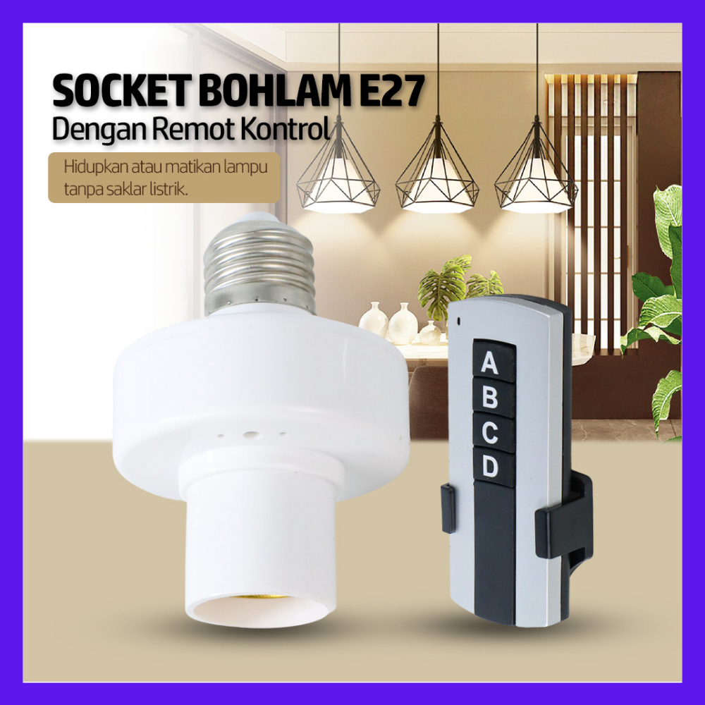 Jual Fitting Lampu Bohlam dengan Remot Kontrol 220V | Fiting Lampu ...