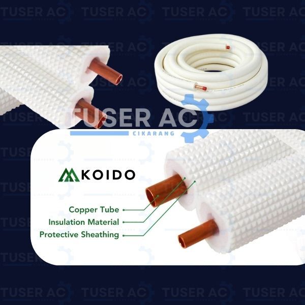Jual KOIDO Pipa ac 3,5PK 5PK untuk AC 3,5PK 5PK ukuran 3/8 5/8 tebel 0 ...