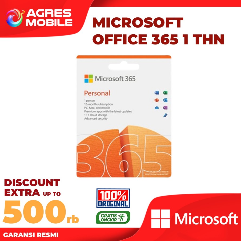 Jual Microsoft Office 365 Personal 1 Year For iPad, Mac, and PC ...