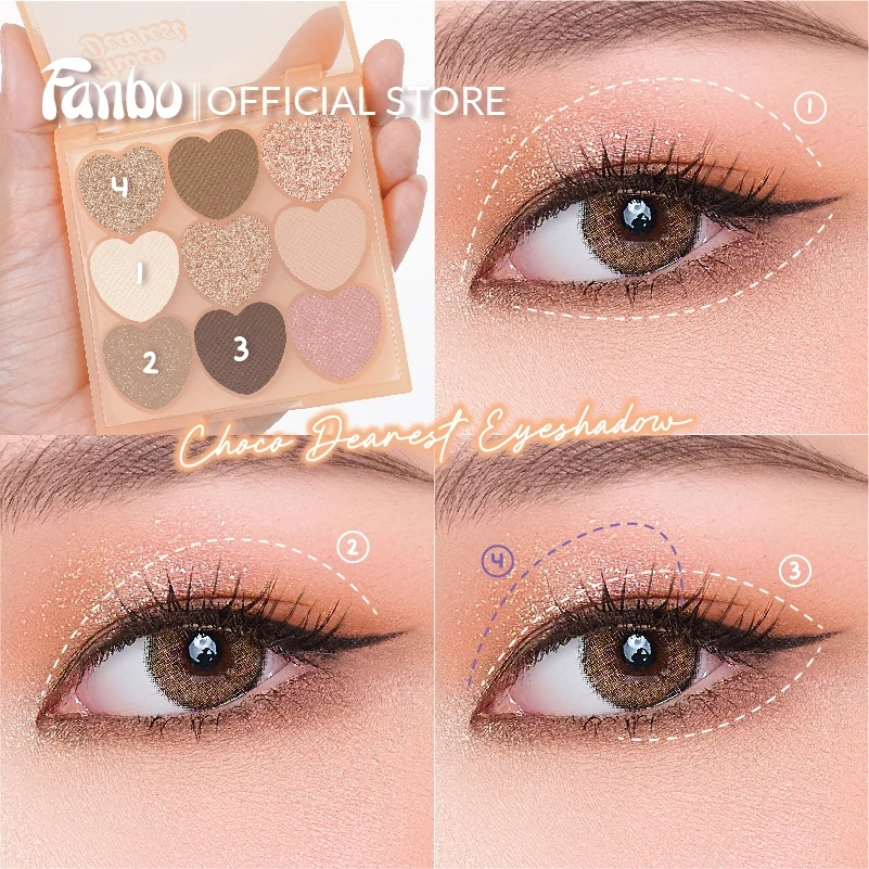 Jual 1Pc Fanbo Love Letter 02 Choco Dearest Eyeshadow Palette @MJ ...